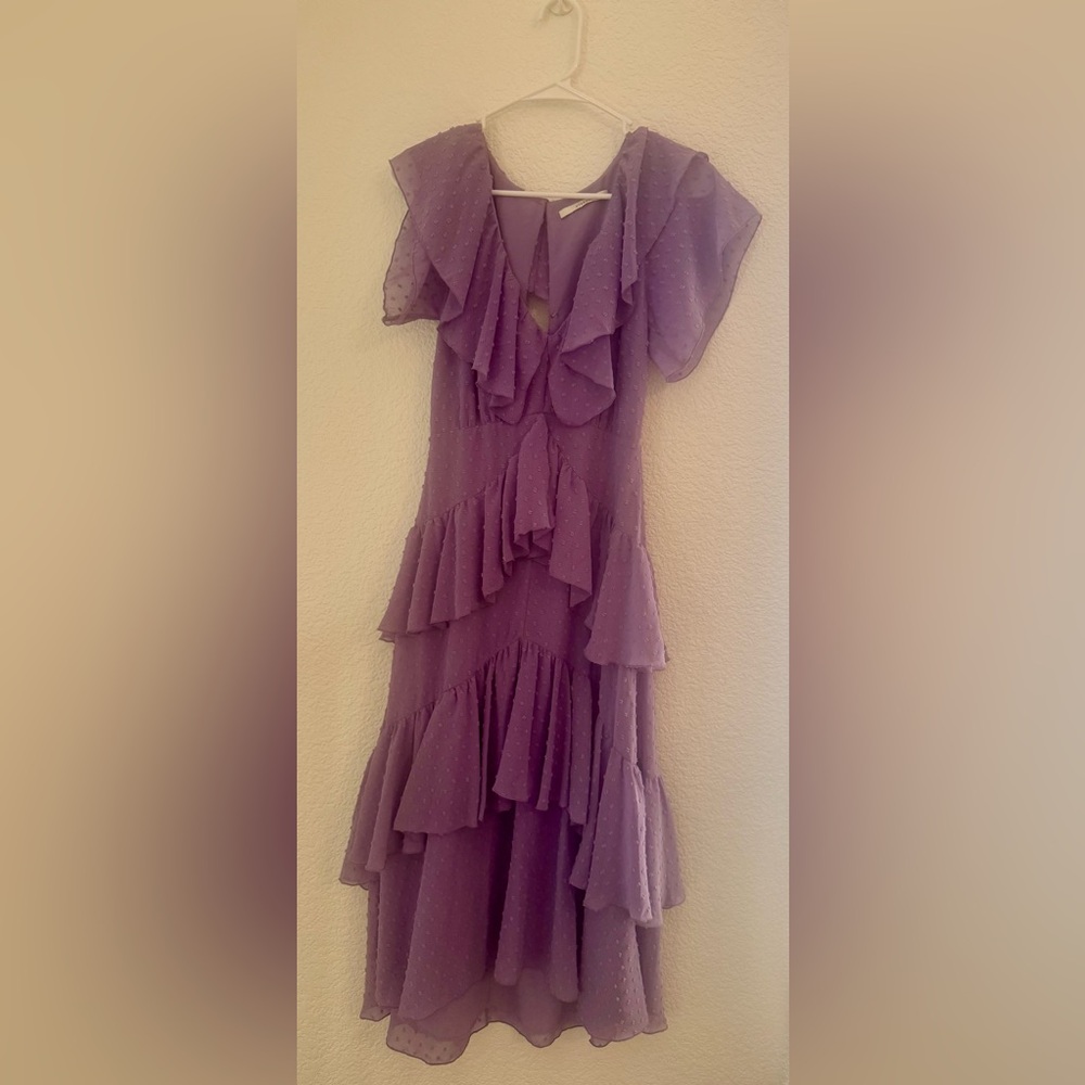 Uterque Purple Ruffled Dress - Picture 3 of 5